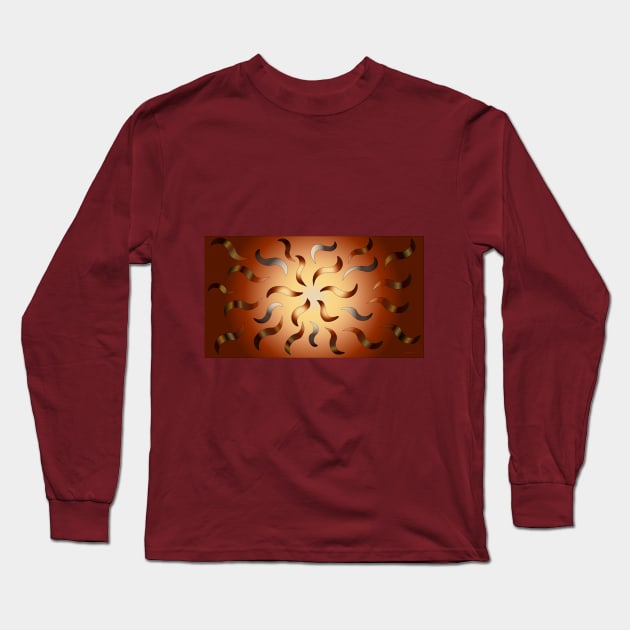 Gradient Swoosh Sunburst Long Sleeve T-Shirt by Barschall